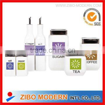 7pc porcelain storage canister set