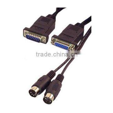 MIDI Cables Multi-Media Cable for Sound Card MIDI Port DB15 Male to Two 5 Pin Din Connectors