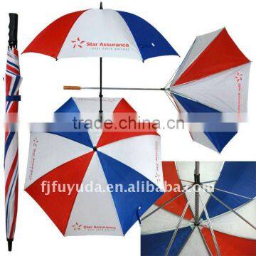 big blue red advertising golf windproof umbrella