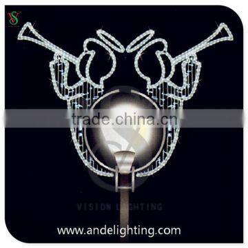 Christmas rope led motif light/ LED 2D pole motif decoration light