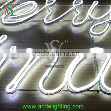 Hot sale color changing merry christmas Letter led neon light