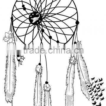 hot sell custom made temporary body dream catcher tattoo sticker