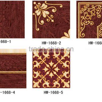 discontinued crawling wooden look gilded glazed wooden floor tiles