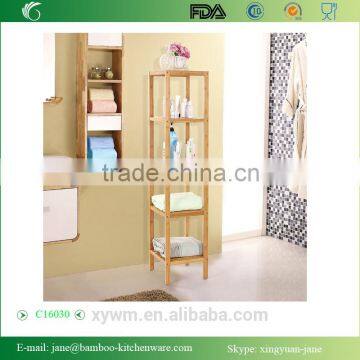 Bamboo Bathroom Shelf 5-Tier Multifunctional Storage Rack photo-2