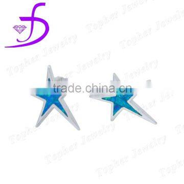 wholesale 925 sterling silver stud earrings pentagon shaped earrings