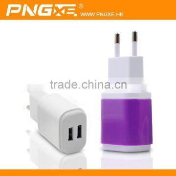 Wholesale Customized EU Plug 5V 2.1A Universal Portable USB Travel Charger For Samsung Travel Charger