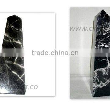 Black Zebra Agate Tower