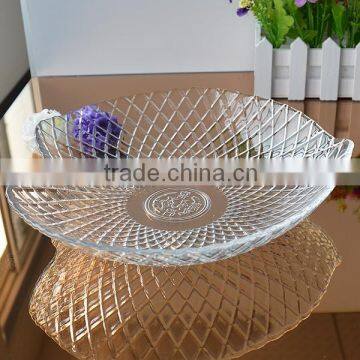 OEM High quality pattern glass plate from Bengbu Cattelan Glassware Factory