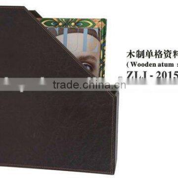 Faux Leather Covered File Folder Decorative