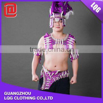 Lastest style Feather Headdress rhinestone decorated carnival costumes male