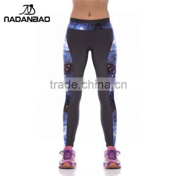 New Women Printed Legins Blue Galaxy Leggins High Elastic Fitness Leggings