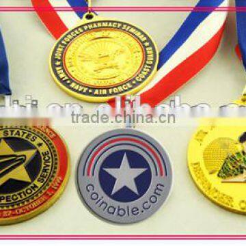 china made zinc alloy medal with lanyard