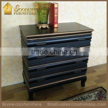 Modern 4-Drawer Wooden Storage Bombay Chest