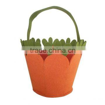 Customized Easter felt craft carrot shaped bag easter gifts felt handbag