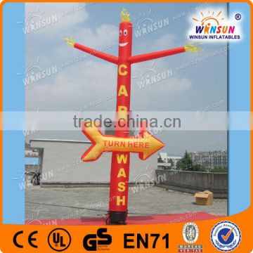 china red car wash advertising dancer, direction inflatable air tubes