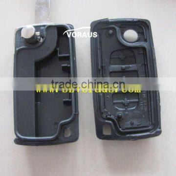 New Uncut 3 Button Remote Flip Key Shell for Citroen (VA2/ Without Battery Clamp, Light Button) photo-4