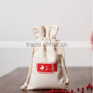 high quality canvas drawstring bag jewelry gift bag with Logo