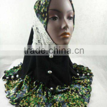 2014 new muslim hijab,whole sale Muslim hijab,latest muslim hijab with flower,