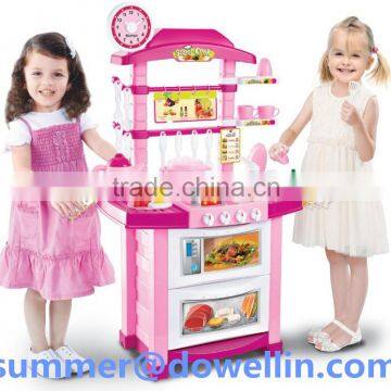 toy kitchenware.plastic kitchen toys.pink series.with sound and light