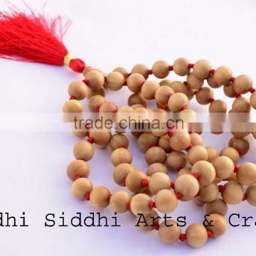 genuine-white wood mala/mala beads/sandalwood mala beads