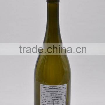 Cork Top wine glass bottle 750ml