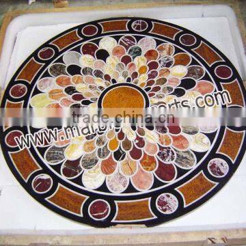 Italian Inlay marble Table Top, modern dining tables, European dining table