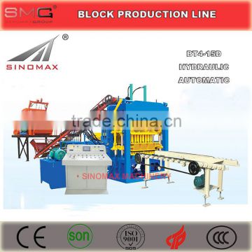 BT4-15D Hydraulic Automatic Concrete Block Brick Making Machine, Concrete Block Production Line