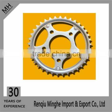 Brazil market steel material CBX250 motorcycle sprocket CNC Zinc plated with OEM quality from China factory