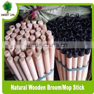 Natural wooden broom stick smooth surface broom and mop handle