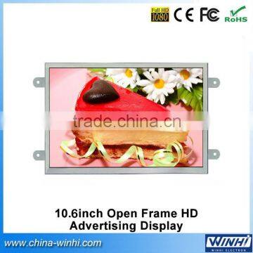 10 inch 1366 x 768 Open Frame FULL HD xxx sex video china led display LCD mp4 ad player
