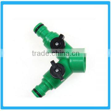 Garden Hose Splitter 2 Way Y Valve Hose Connector with Built in Shut-offs