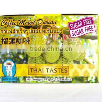 Natural Product Thai Tastes Instant Coffee Mixed Durian Sugar Free Health Coffee , High Quality Added Vitamin And Nutritional Be