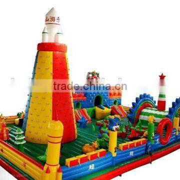 Best quality best sell inflatable climbing wall and slide