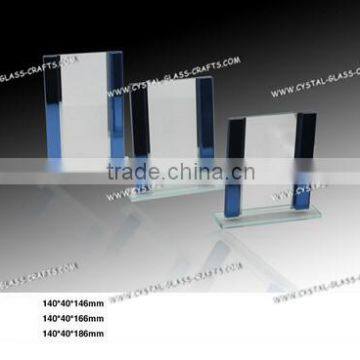 Simple hot selling blank diamond crystal glass trophy award for sports award trophy