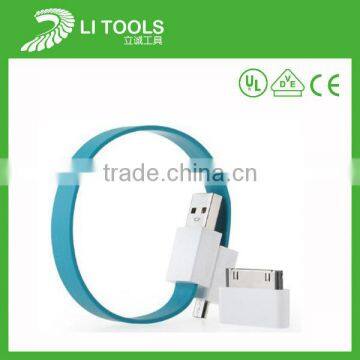 Wholesale PVC Flat Usb Cable/new White Micro Usb/Colorful Micro USB Cable for SAMSUNG HTC Andriod Phones photo-3