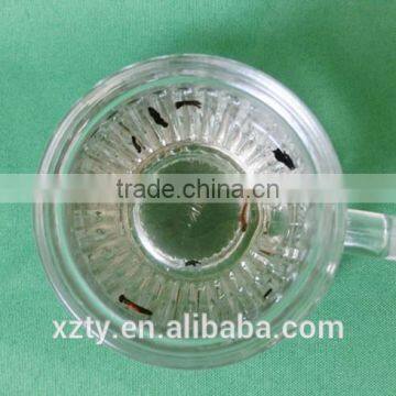 4oz Small Transparent White Glass Empty Pumpkin-shaped TEA /COFFEE Cups With Handle With Saucer photo-3