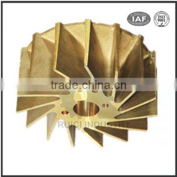 CuSn12 bronze cnc machined pump impeller