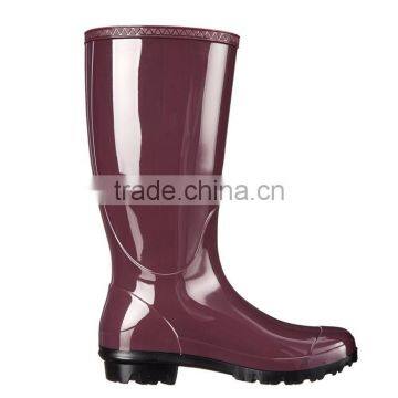 Womens Shiny PVC Wellington Boots For Rain