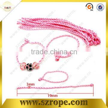 3mm colored rope weave hair band/handmade rope hair tie