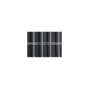 3-6mm Black Antislip Wide Ribbed Rubber Sheet