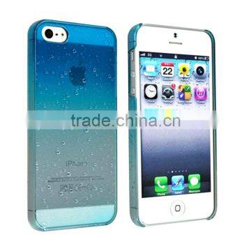 3D droprains hot selling mobile phone case for iphone 5c cases clear case blue color