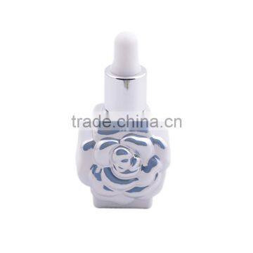 MUB 14ml Rose Shape Perfume Bottle; Easy Taking Glass Dropper Bottle;UV Gel Polish Bottle photo-2