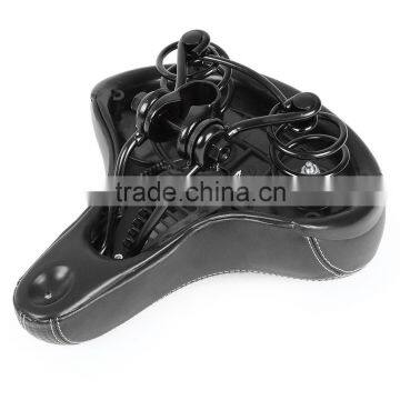 Slip-resistant Bicycle Saddle MTB Bicycle Parts Comfortable Soft Leather Cushion Mat Round Seat Design photo-5