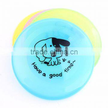 Plastic cartoon dog flying discs printing Plastic pet frisbee small size 20cm