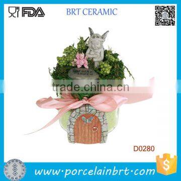 Birthday Gift Graceful Handmade Ceramic Fairy Gardern Supplies