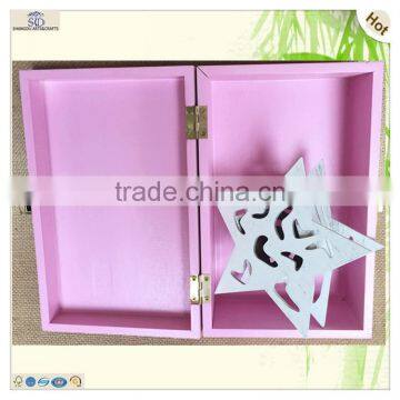 MDF Hinge Lid Painted Color Wooden Decoupage Box