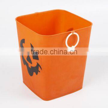 Halloween plastic small party tub with handle