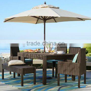 2017 Trade Assurance Classic customized new style compact rattan resin wicker lawn and garden dining table set