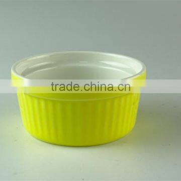 Colorful Ceramic Porcelain Type Bakeware Type Ramekin,ice Cream Serving Bowl photo-3