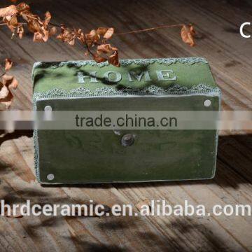 Square Decal Cement Finished Decoration Flowerpots photo-3